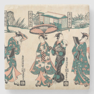 Porta-copo De Pedra Beleza de Fukagawa. Triptych