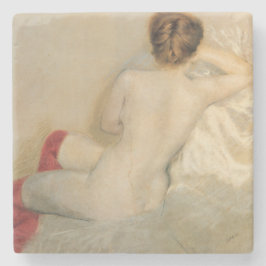 Porta-copo De Pedra Beleza feminina elegante com estoque vermelho