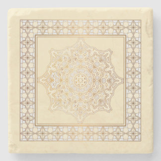 Porta-copo De Pedra Belo design de rolagem de mandala