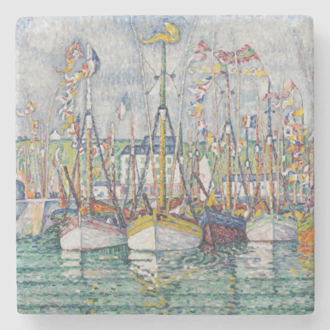 Porta-copo De Pedra Bênção da frota do atum em Groix, 1923 (Frente)