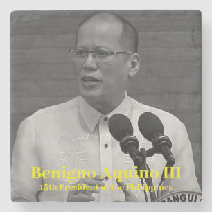 Porta-copo De Pedra Benigno PNoy Aquino III 15 Presidente Filipinas