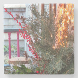 Porta-copo De Pedra Berries e Luzes Feriados - Martha's Vineyard