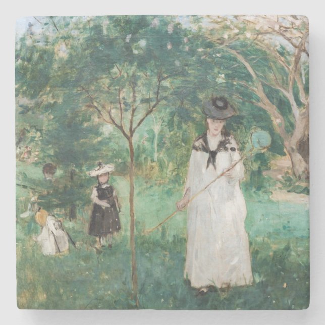 Porta-copo De Pedra Berthe Morisot - A Caça À Borboleta (Frente)