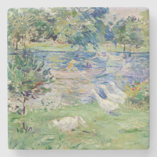 Porta-copo De Pedra Berthe Morisot - Menina num Barco com Gansos