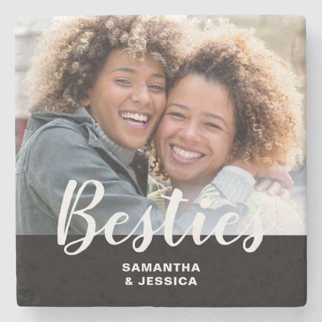 Porta-copo De Pedra Besties de Foto (Frente)