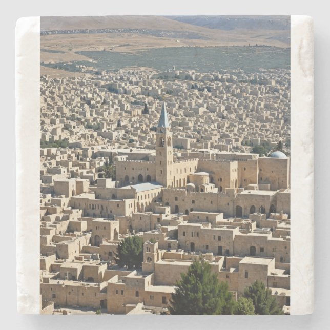 Porta-copo De Pedra Bethlehem town, Marble Stone Coaster (Frente)