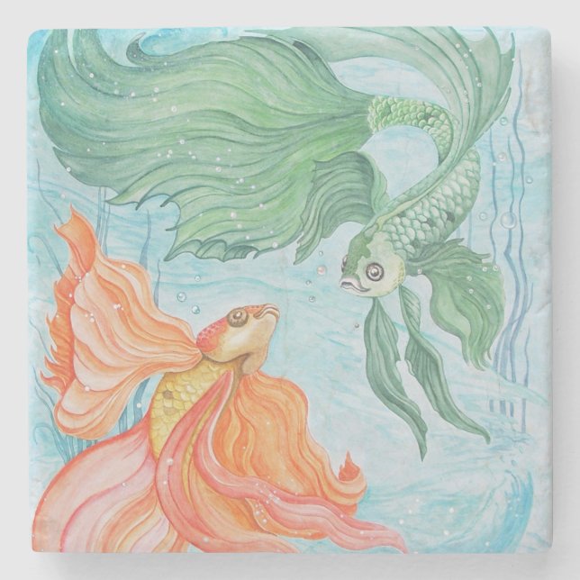 Porta-copo De Pedra Betta Dance (Frente)