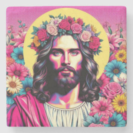 Porta-copo De Pedra Bibelôs do Jesus Rosa!