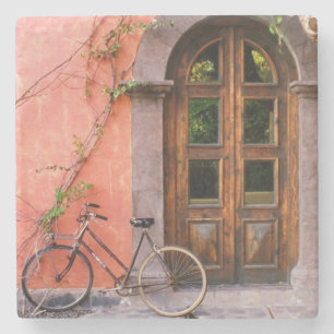 Porta-copo De Pedra Bicicleta do vintage no design velho da rua
