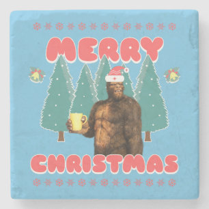 Porta-copo De Pedra Bigfoot Engraçado - Feliz Natal