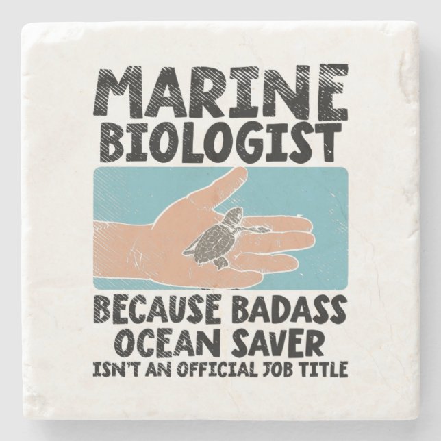 Porta-copo De Pedra Biologia Marinha (Frente)
