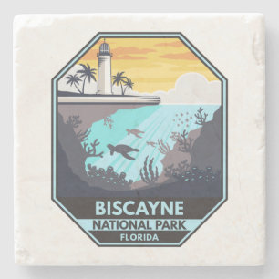 Porta-copo De Pedra Biscayne National Park Florida Emblem