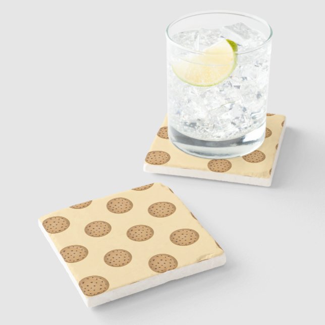 Porta-copo De Pedra Biscoito de Chocolate Chip  (Lateral)