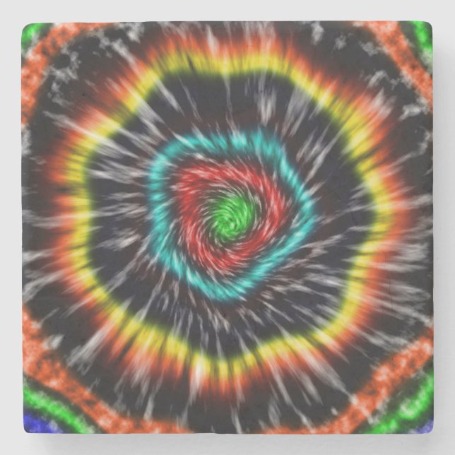 Porta-copo De Pedra Black Opal Tie Dye,    (Frente)