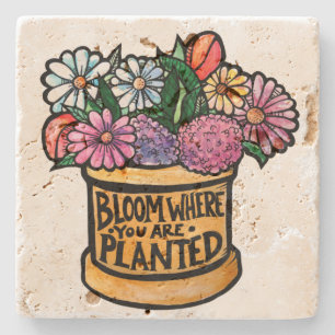 Porta-copo De Pedra Bloom onde você está plantado