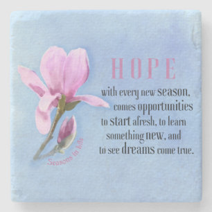 Porta-copo De Pedra Blooming Hope