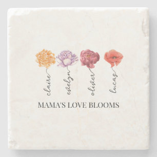 Porta-copo De Pedra Blooms personalizados do amor da mamãe