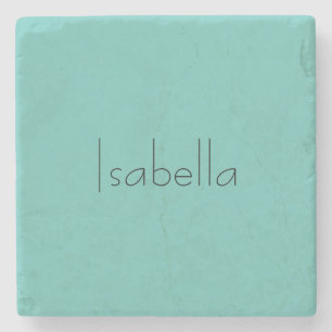Porta-copo De Pedra Blue Plain Creative Modern Name Minimalist