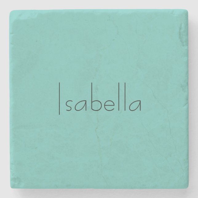 Porta-copo De Pedra Blue Plain Creative Modern Name Minimalist (Frente)