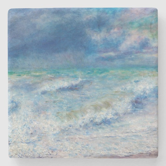 Porta-copo De Pedra Blue Seascape by Renoir (Frente)