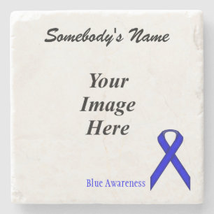 Porta-copo De Pedra Blue Standard Ribbon por Kenneth Yoncich