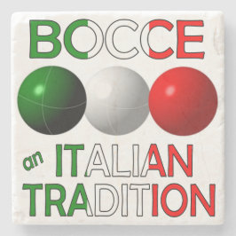 Porta-copo De Pedra Bocce uma Tradição Italiana