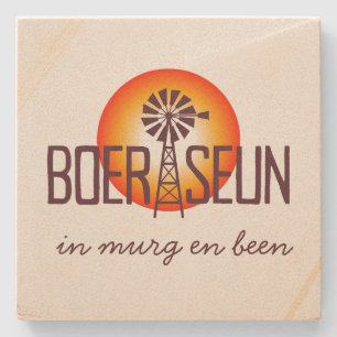 Porta-copo De Pedra BOERSEUN Windpomp Afrikaans Expat sul-africano
