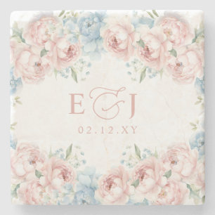 Porta-copo De Pedra Boho Summer Primavera Blush Casamento Floral