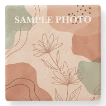Boho Terracota Floral Abstrato Foto Personalizada
