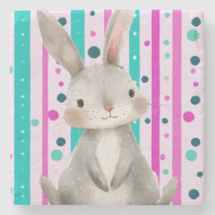 Porta-copo De Pedra Bolinhas Bunny Delight