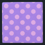 Porta-copo De Pedra Bolinhas de Lilac na periwinkle<br><div class="desc">Bolinhas de Lilac na periwinkle</div>