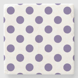 Porta-copo De Pedra Bolinhas ultravioletas no branco