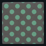 Porta-copo De Pedra Bolinhas verdes e pretas<br><div class="desc">Bolinhas verdes e pretas</div>