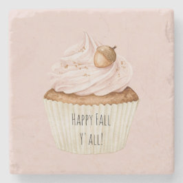 Porta-copo De Pedra Bolota de Cupcake Rosa