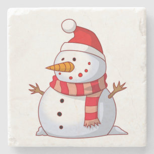 Porta-copo De Pedra BONECo DE NEVE DE INVERNO
