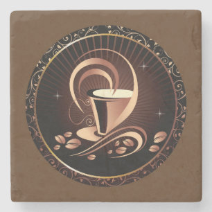 Porta-copo De Pedra Bonita Taça de Café/Saucer