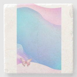 Porta-copo De Pedra Bonito cor-de-rosa, borboleta-borboleta Porta copo