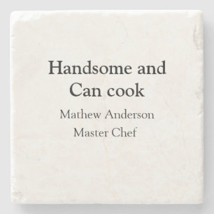 Porta-copo De Pedra Bonito e pode cozinhar adicionar nome master chef 