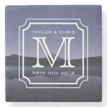 Bonito Monograma Linda Paisagem Simples