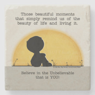 Porta-copo De Pedra Bons momentos