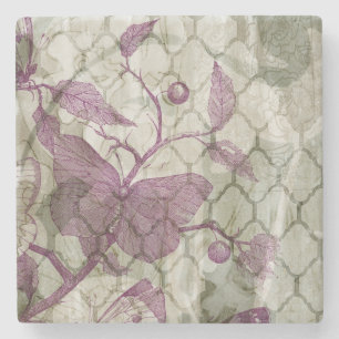 Porta-copo De Pedra Borboletas árabes III
