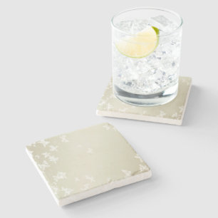 Porta-copo De Pedra Borboletas brancas