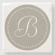 Borda Redonda de Alumínio/ Pontos Brancos Monogram