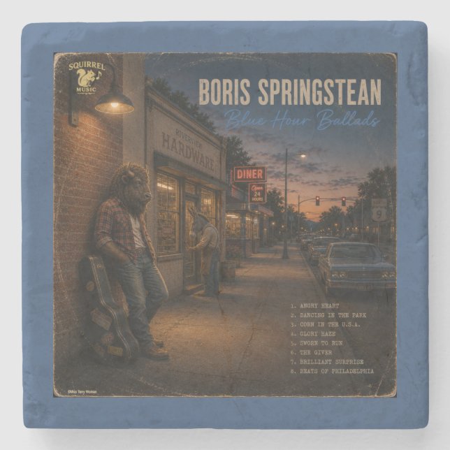 Porta-copo De Pedra Boris Springstean: uma Paródia (Frente)