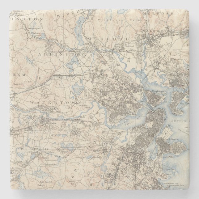 Porta-copo De Pedra Boston, Massachusetts (Frente)