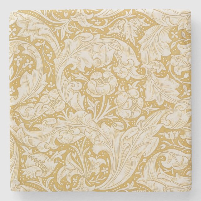 Porta-copo De Pedra Botão de Flor Clássico de William Morris (Frente)