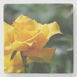 Porta-copo De Pedra Botão dourado do rosa amarelo