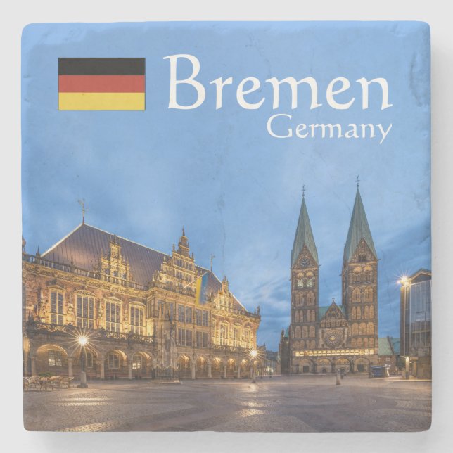 Porta-copo De Pedra Bremen Alemanha Souvenir (Frente)