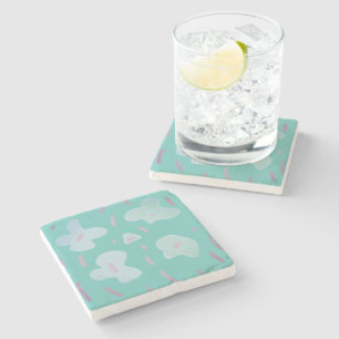 Porta-copo De Pedra brilho roxo simples e personalizado adicionar seu