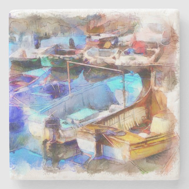 Porta-copo De Pedra Brixham Harbour Devon Reino Unido (Frente)